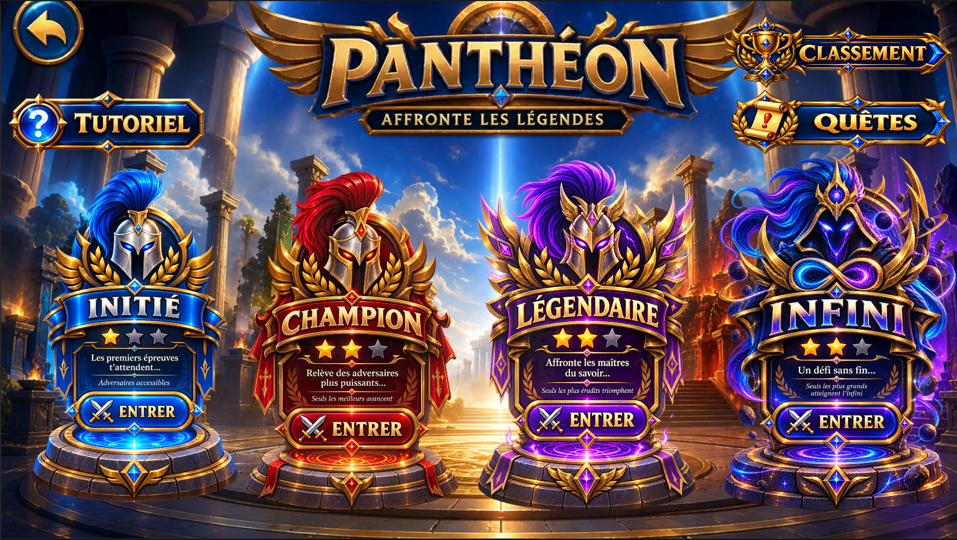 Capture officielle RPGQuizz : pantheon